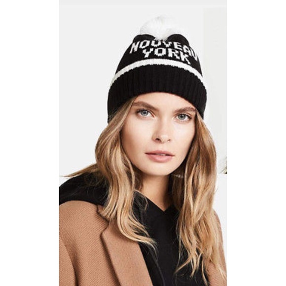 Kate Spade Nouveau York Pom Pom Beanie - Picture 2 of 4